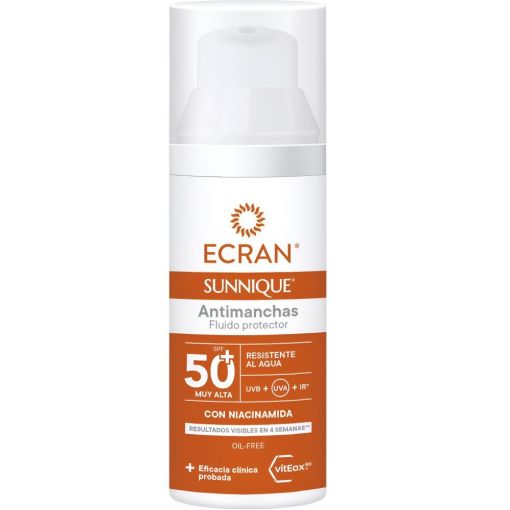 Ecran Sunnique Antimanchas Fluido Protector Spf 50+ Protector solar facial previene la aparición de manchas en la piel 50 ml