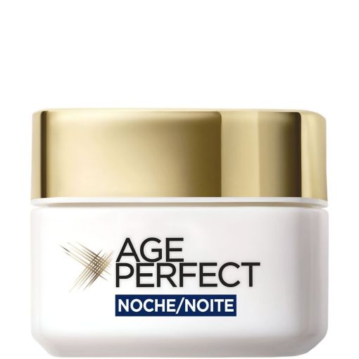 L'Oreal Age Perfect Crema Hidratante Noche Crema de noche nutritiva antidescolgamiento y antimanchas con colágeno 50 ml