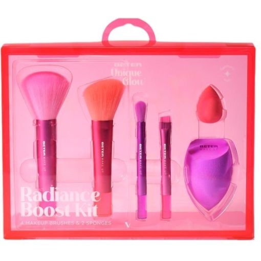 Beter Raciance Boost  Brocha Y Esponja Maquillaje Estuche Set de accesorios de maquillaje