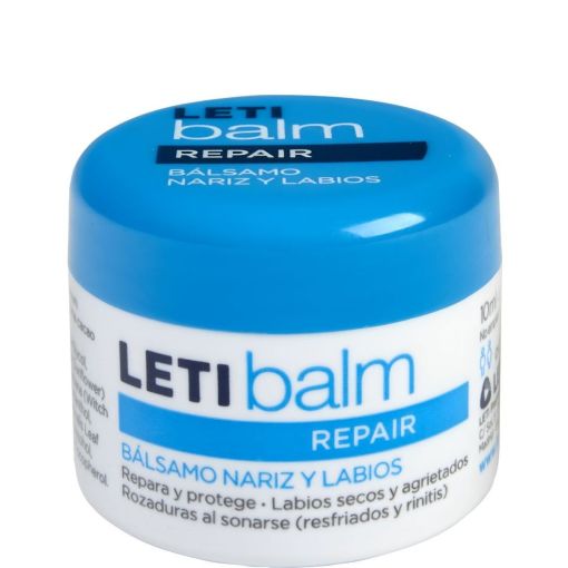 Leti Balm Bálsamo Reparador Nariz Y Labios Bálsamo reparador para labios secos agrietados e irritaciones de la nariz 10 ml