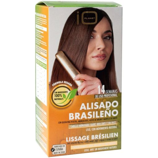 Io Planet Alisado Brasileño Todo Tipo De Cabellos Set de alisado brasileño vegano con queratina vegetal alisa nutre repara fortalece y protege