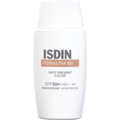 Isdin Fotoultra 100 Spot Prevent Color Spf 50 Protector solar absorción inmediata con color previene las hiperpigmentaciones 50 ml