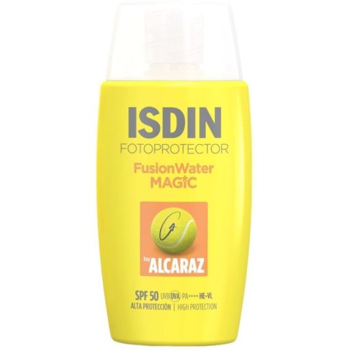 Isdin Fotoprotector Fusionwater Magic By Alcaraz Spf 50 Protector solar facial textura ultraligera fórmulada para el deporte con efecto refrescante 50 ml