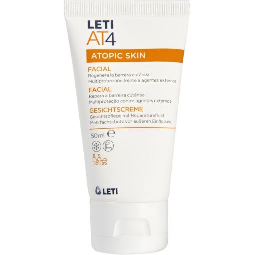 Leti At4 Facial Crema hidratante protege de las agresiones diarias y refuerza las defensas de la piel 50 ml