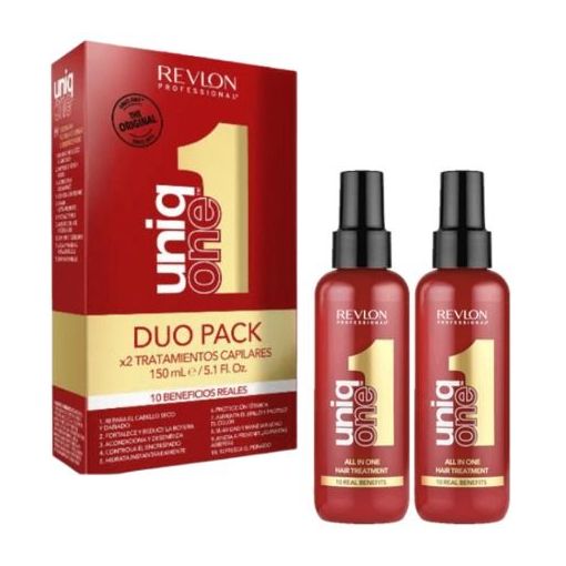 Revlon Professional Uniqone All In One Hair Tratamiento Capilar Duplo Tratamiento capilar sin aclarado para un cabello sano brillante y resistente 2x150 ml