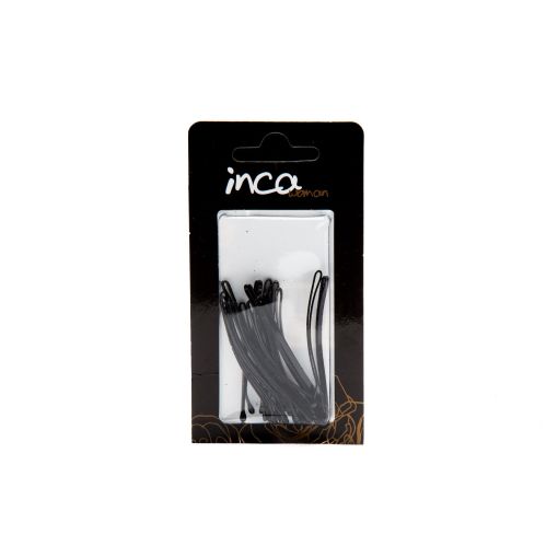 Inca Horquillas Negras 5 Cm Pack Horquillas planas para cabello ideales para pelo oscuro 20 uds