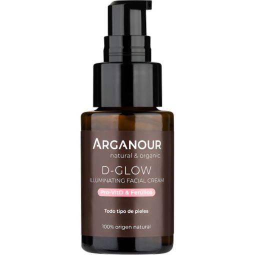 Arganour D-Glow Pro-Vitd & Ferúlico Illuminating Facial Cream Crema iluminadora activa la síntesis de vitamina d reforzando y mejorando hidratación para piel jugosa y luminosa 30 ml