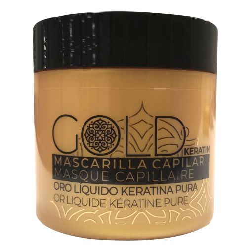 Lov'Yc Gold Keratin Mascarilla Capilar Mascarilla de keratina pura refuerza y protege el cabello sensibilizado y deshidratado 400 ml