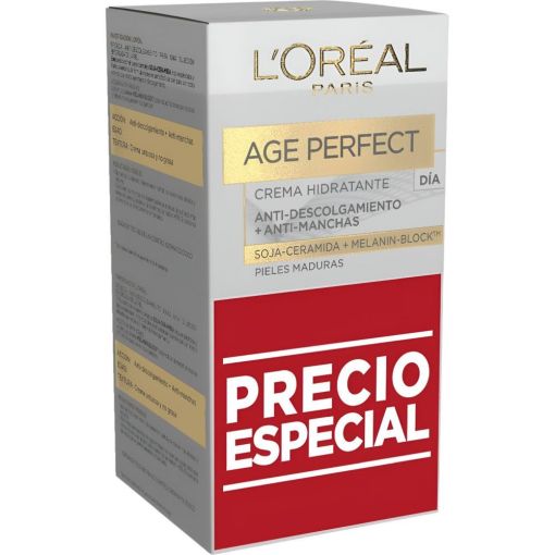 L'Oreal Age Perfect Crema Hidratante Día Duplo Precio Especial Crema de día hidratante antimanchas aporta densidad y firmeza con colágeno 2x50 ml