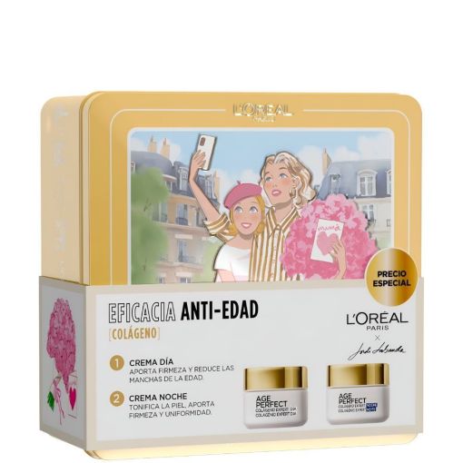 L'Oreal Age Perfect Colágeno Expert Estuche Precio Especial Tratamiento antiedad antiflacidez y antimanchas de la edad para piel más tonificada firma y nutrida