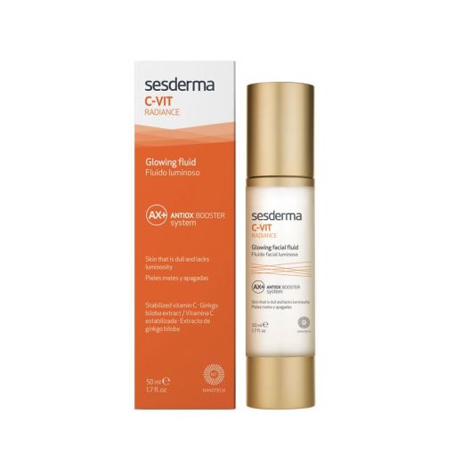 Sesderma C-Vit Radiance Fluido Facial Luminoso Fluido antiedad aporta luminosidad elasticidad y reduce la aparición de arrugas 50 ml