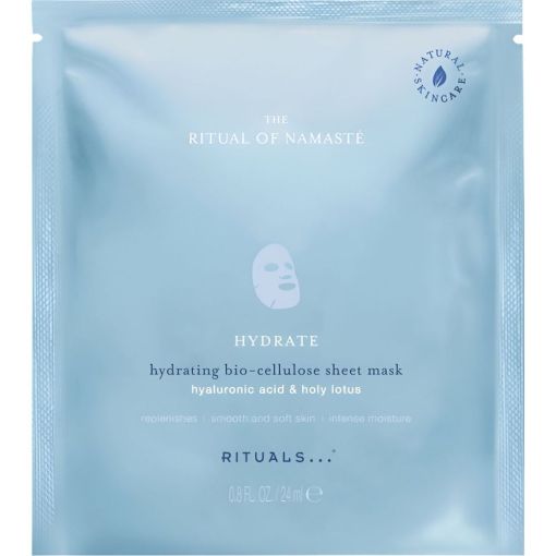 Rituals The Ritual Of Namaste Hydrate Hyaluronic Sheet Mask Mascarilla de tela con biocelulosa ácido hialurónico y aloe vera 24 ml