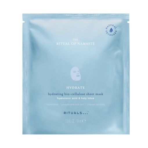 Rituals The Ritual Of Namaste Hydrate Hyaluronic Sheet Mask Mascarilla de tela con biocelulosa ácido hialurónico y aloe vera 24 ml