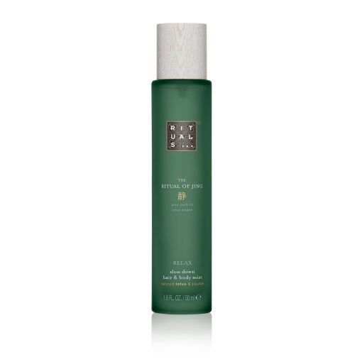 Rituals The Ritual Of Jing Slow Down Hair & Body Mist Hair y body mist perfumado bruma para la cama cuerpo y cabello perfumada con flor de loto y jinjolero 50 ml