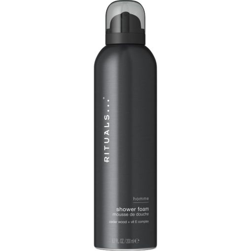 Rituals Homme Shower Foam Gel de baño limpiador en espuma revitalizante con vitamina c y madera de cedro 200 ml