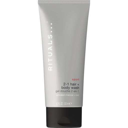 Rituals Sport 2-1 Hair + Body Wash Champú y gel de baño ofrece purificación profunda y sutil efecto refrescante 200 ml