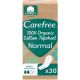 Carefree Protegeslip Normal Protegeslip biodegradable antifugas con 100% algodón 30 uds