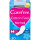 Carefree Protegeslips Fragancia Fresca Cotton Feel Normal Protegeslip de rápida absorción antifugas y 100% transpirable ofrece máxima protección