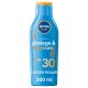 Nivea Sun Protege & Broncea Loción Solar Spf 30 Leche solar corporal de doble efecto estimula el bronceado natural de la piel 200 ml