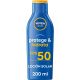 Nivea Sun Protege & Hidrata Spf 50 Loción Solar Leche solar corporal resistente al agua de rápida absorción hidratante 48 horas 200 ml