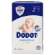 Dodot Pañales Sensitive 4-8 Kg Talla 2 Pañal para recién nacido ofrece máxima protección y absorción 58 uds