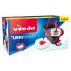 Vileda Cubo Turbo Smart Set Cubo con pedal palo de 3 piezas y fregona de microfibras triangular