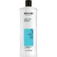 Nioxin System 3 Scalp+Hair Shampoo Champú fortalecedor y voluminizador elimina acumulación de sebo para cabello teñido y dañado con debilitamiento leve