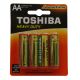 Toshiba Heavy Duty Pilas c r-14 1.5v. 2 ud zinc carbon