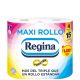 Regina Maxi Rollo Papel higiénico de doble capa desmatológicamente probado y delicadamente perfumado a talco 4 uds