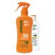 Babaria Spray Solar Spf 50 + Aloe Bálsamo Para Después Del Sol Pack Set solar de protección solar protege e hidrata antes y después del sol