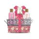 Bon Matin Floral Bouquet Cesta Metálica Set Kit de baño de diseño único