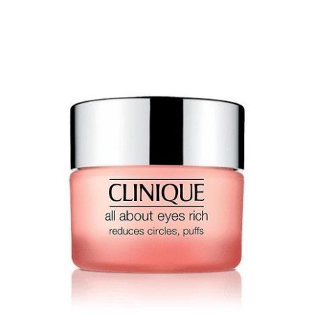 Clinique All About Eyes Rich Contorno de ojos crema rica en propiedades hidratantes desinfla y calma la piel 15 ml