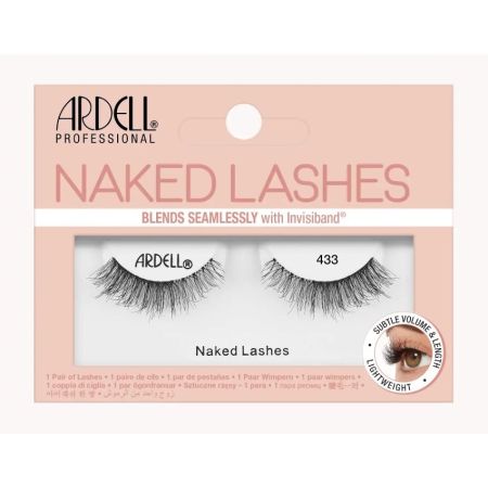 Ardell Pestañas Postizas Naked Lashes 433 Pestañas postizas ligeras de gran calidad profesional con banda invisible suave y cómoda