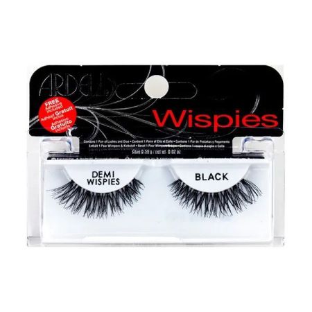 Ardell Pestañas Postizas Wispies Demi Wispies Black Pestañas postizas reutilizables y confortables fáciles de aplicar y llevar 2 uds