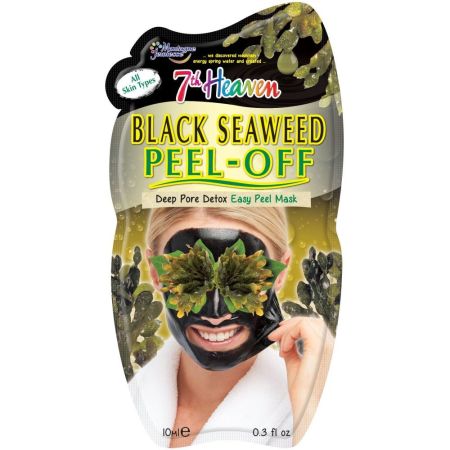 7th Heaven Mascarilla Black Seaweed Peel-Off Mascarilla purificante limpia en profundidad y retira la suciedad y células muertas