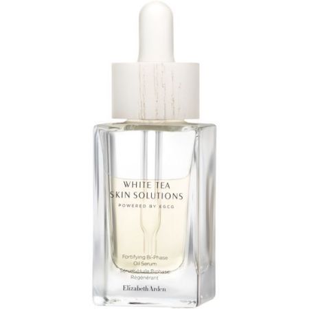 Elizabeth Arden White Tea Skin Solutions Fortifying Bi-Phase Oil Serum Sérum bifásico iluminador para primeros signos de la edad minimiza líneas y unifica el tono 30 ml