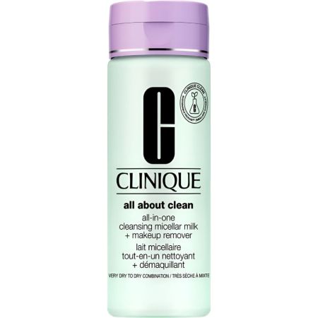 Clinique All About Clean All-In-One Piel Seca/Mixta Leche micelar limpiadora y desmaquillante reconforta y refresca piel radiante 200 ml