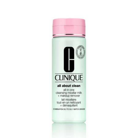 Clinique All About Clean All-In-One Piel Mixta/Grasa Leche micelar limpiadora y desmaquillante reconforta y refresca piel radiante 200 ml