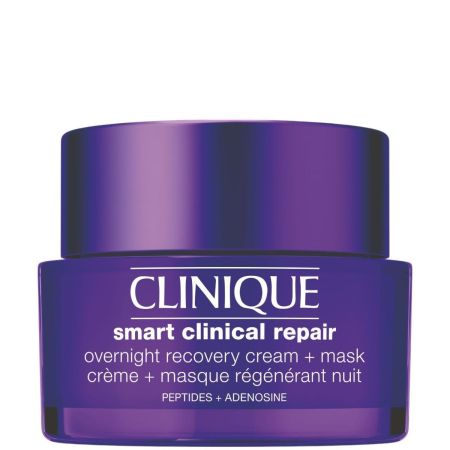 Clinique Smart Clinical Repair Overnight Recovery+ Mask Crema y mascarilla de noche antiedad para rostro y cuello rellena reduce arrugas y aumenta la luminosidad 50 ml