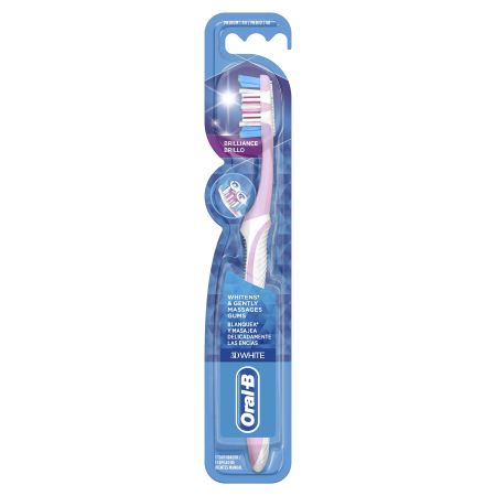 Oral-B 3d White Cepillo De Dientes Medio Cepillo dental blanquea y masajea delicadamente las encías