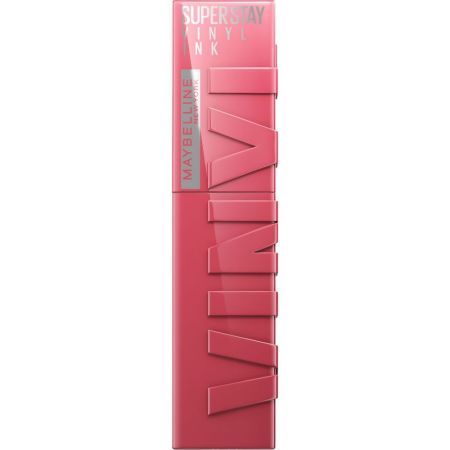 Maybelline Super Stay Vinyl Ink Pinks Brillo de labios líquido vegano ofrece efecto vinilo hasta 16 horas de larga duración