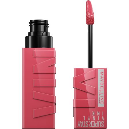 Maybelline Super Stay Vinyl Ink Pinks Brillo de labios líquido vegano ofrece efecto vinilo hasta 16 horas de larga duración