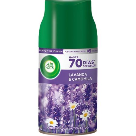 Air Wick Fresh Matic Ambientador recambio hasta 70 dias lavanda y camomila