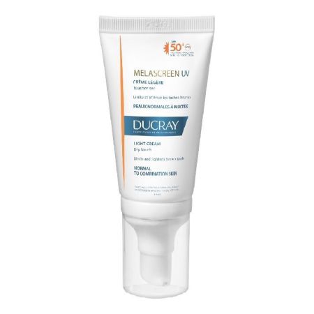 Ducray Melascreen Uv Crème Légére Spf 50+ Protector solar antimanchas limita y atenúa manchas oscuras y fotoenvejecimiento 40 ml