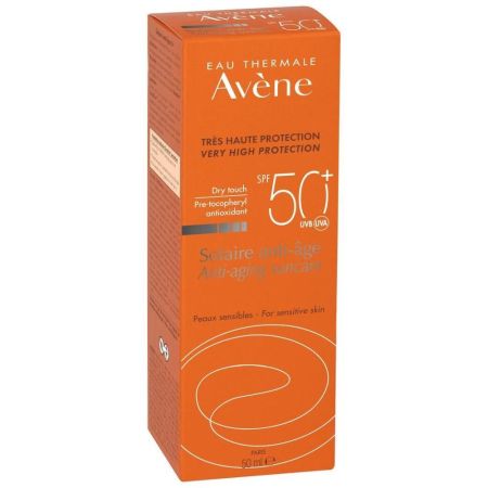 Avène Solaire Anti-Age Spf 50+ Crema solar antiedad reestructura y aumenta la síntesis de colágeno 50 ml