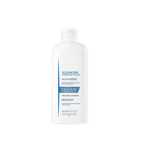 Ducray Squanorm Shampooing Traitant Champú anticaspa eficacia rápida y duradera para caspa seca 200 ml