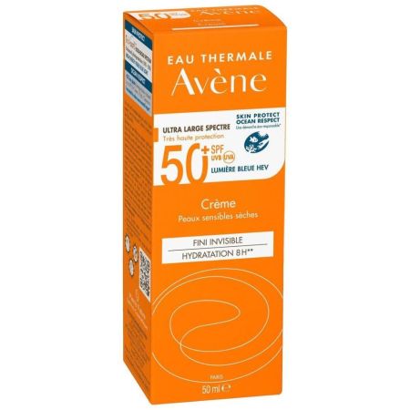 Avène Créme Spf50+ Crema solar facial resistente al agua de rápida absorción y acabado no graso 50 ml