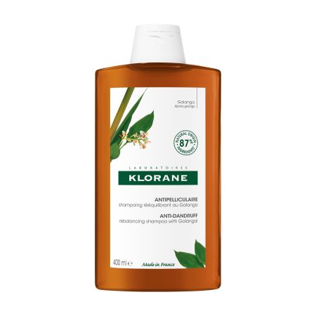 Klorane Champú Galangal Champú reequilibrante anticaspa para cuero cabelludo calmado y purificado 400 ml