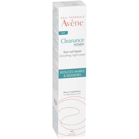 Avène Cleanance Women Soin Nuit Lissant Crema de noche alisadora ayuda a atenuar imperfecciones y manchas 30 ml