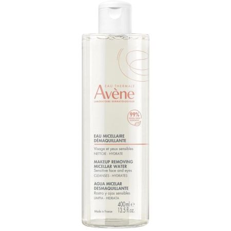 Avène Eau Micellaire Démaquillante Agua micelar desmaquilla y elimina las impurezas para una piel suave 400 ml